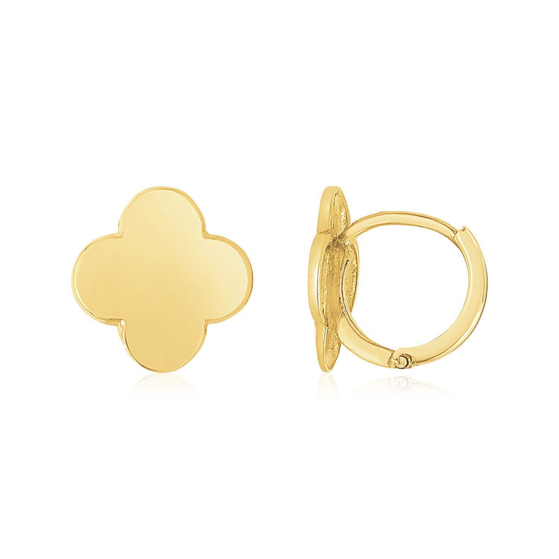 Bids.com 14K Yellow Gold Polished Clover Stud Earrings Earrings