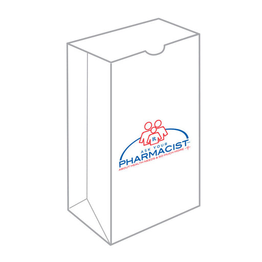 0 Ask Your Pharmacist Flat Rx Bag  7x4-1/4 x 13-1/2  1000 Ea Paper & Plastic Shopping Bags