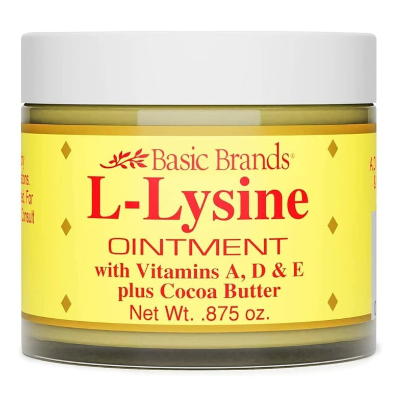 Basic Organics Basic Organics L-Lysine Lip Ointment For Herpes Cold Sore Treatment - 0.875 Oz Health & Beauty
