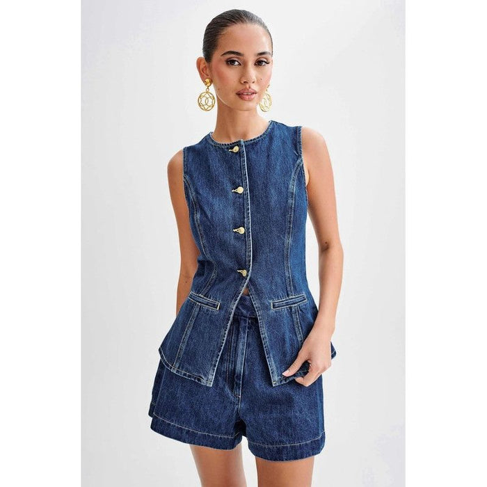 Denim Two Piece Set