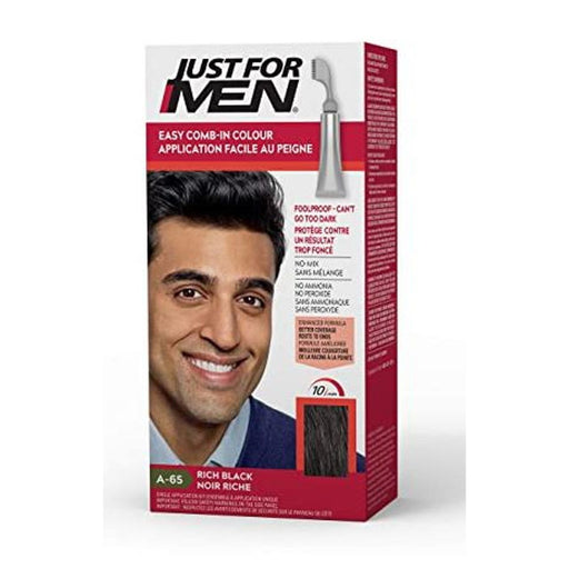 Just For Men Just For Men Easy Comb-in Gray Hair Color With Applicator, Rich Black, A-65 Hair Color