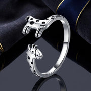 Bids.com 925 Sterling Silver Oxidized Giraffe Ring for Women Rings