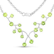 Bids.com 6.00 Carat Genuine Peridot .925 Sterling Silver Necklace Necklaces