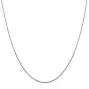 Bids.com 14k White Gold Thin Motif Round Omega Necklace Necklaces