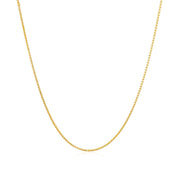 Bids.com 14k Yellow Gold Diamond Cut Round Wheat Chain 0.6mm Necklaces