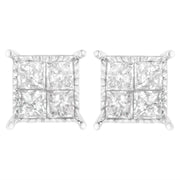 Bids.com Sterling Silver 3/4 cttw Composite Diamond Stud Earrings (I-J, I2-I3) Earrings