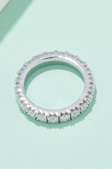 Adored 2.3 Carat Moissanite 925 Sterling Silver Eternity Ring