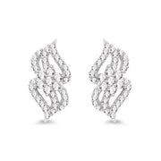 Bids.com 0.68 Carat Genuine White Diamond 14K White Gold Earrings (G-H Color, SI1-SI2 Clarity) Earrings