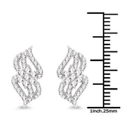 Bids.com 0.68 Carat Genuine White Diamond 14K White Gold Earrings (G-H Color, SI1-SI2 Clarity) Earrings