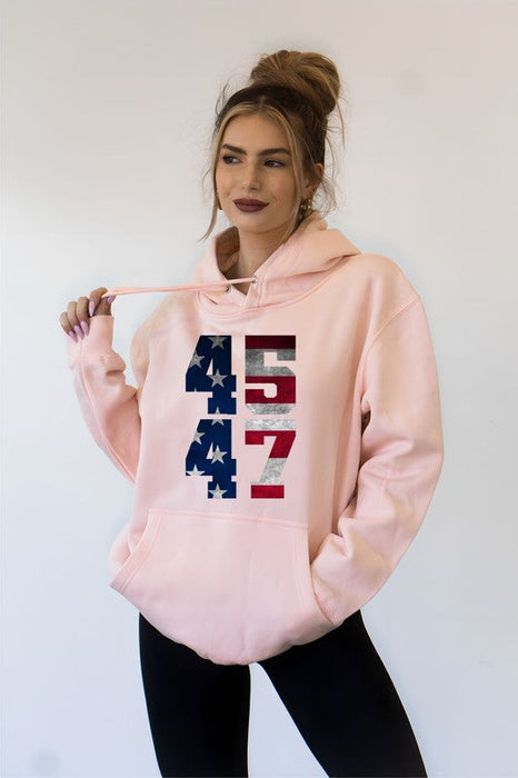 45 47 Trump America Graphic Hoodie