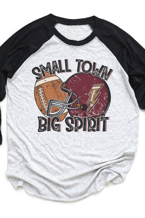 Game Day Football Maroon Helmet Big Spirit Raglan