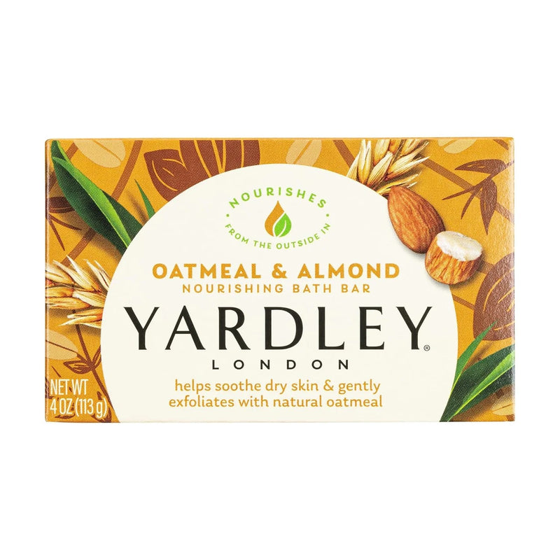 Yardley Yardley London Oatmeal & Almond Bar Soap with Real Oat Grains, 4 oz Bar Soap