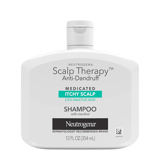 Neutrogena Neutrogena Scalp Therapy Anti-Dandruff Shampoo For Itchy Scalp, 2.5% Salicylic Acid With Peppermint Fragrance, 12 Fl Oz Shampoo