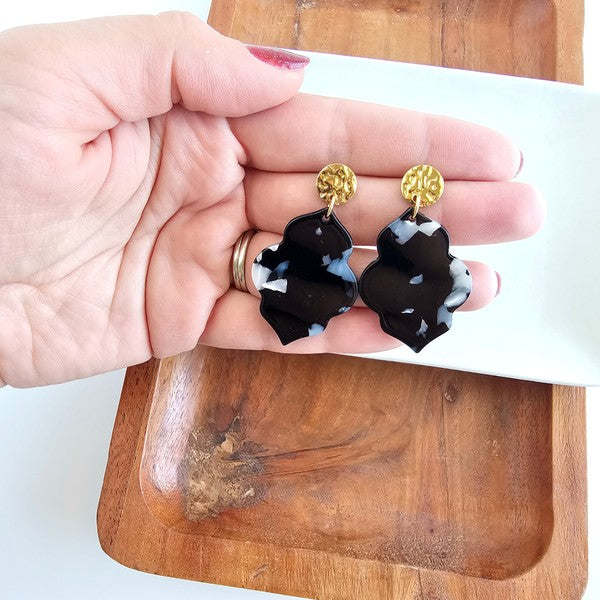 Natalia Earrings - Onyx Black