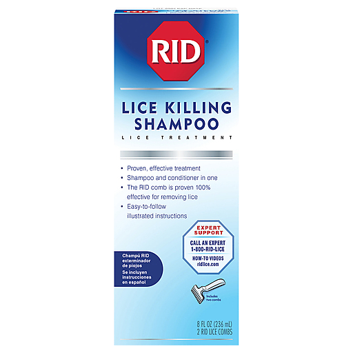 Rid Lice Killing Shampoo Contains Nit Comb Bottle - 8 Ounce — Pasteur ...