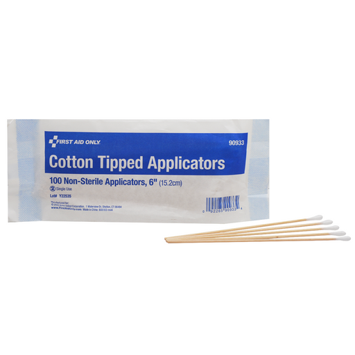 Dukal Dukal Cotton Tipped Applicators, 6" Wood Shaft, 100 Per Bag Cotton Swabs