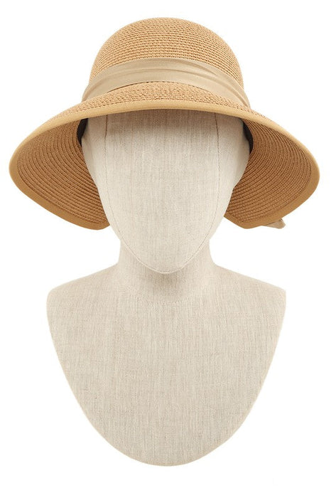 Straw Fashion Hat With Ribbon Accent