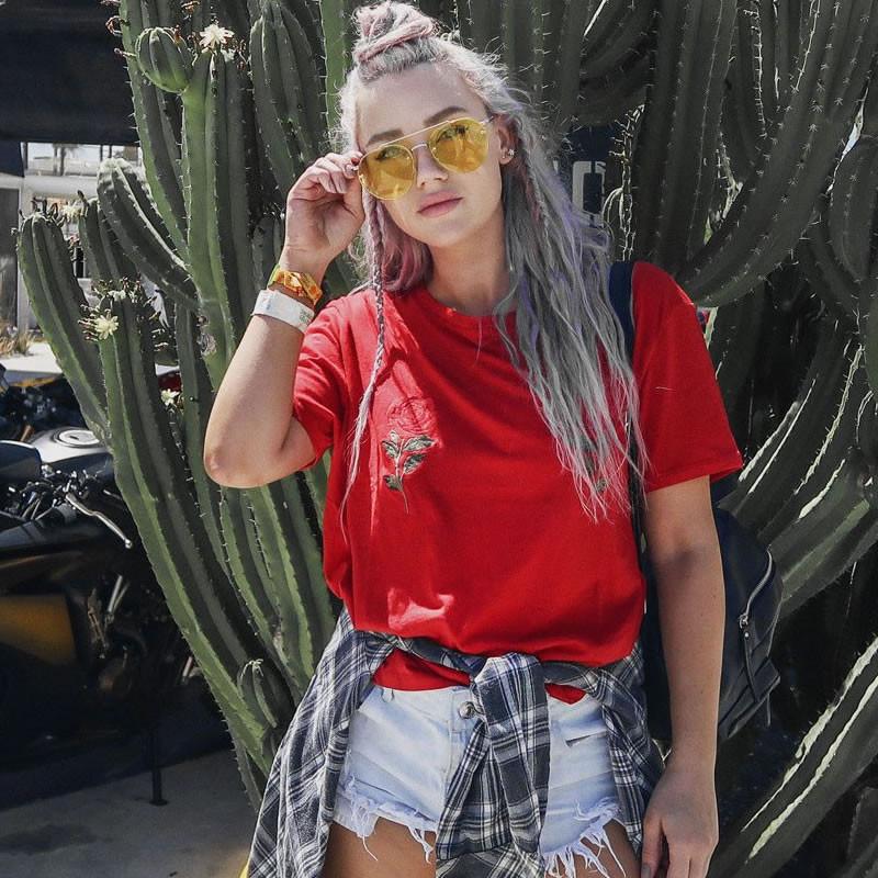 zeroUV Retro Modern Rimless Flat Color Lens Aviator Sunglasses A826 Sunglasses