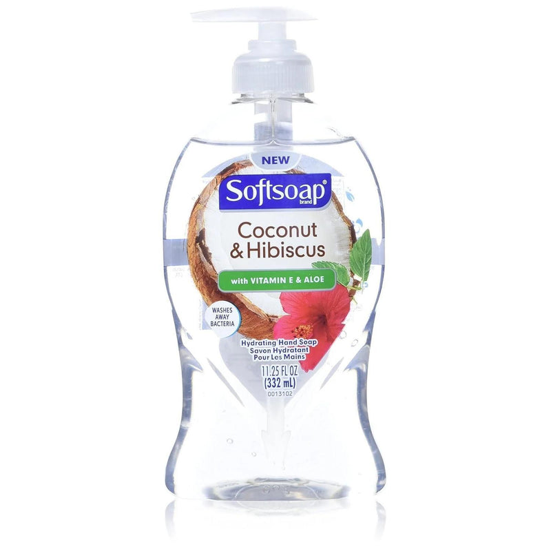 Softsoap Softsoap Hydrating Liquid Hand Coconut Hibiscus, Aloe Vera, 11.25 Fl Oz Liquid Hand Soap White Smoke