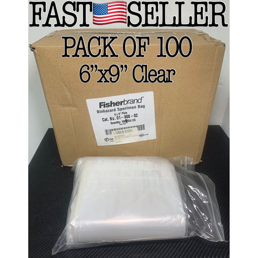 0 100 PACK Biohazard Specimen Transport Bags 6x9” Clear Ziplock W/ Document Pouch Bicycle Transport Bags & Cases