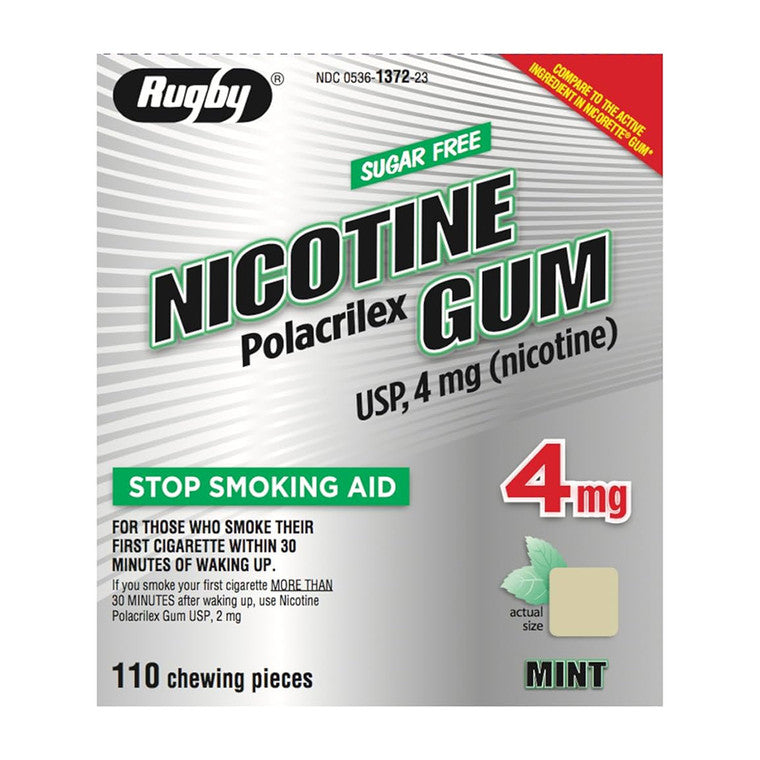 Rugby Rugby Mint Nicotine Gum, 4 Mg Rugby