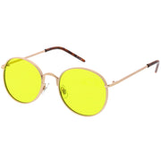 zeroUV Retro Fashion Round Color Tone Colors Flat Lens Sunglasses C437 Sunglasses