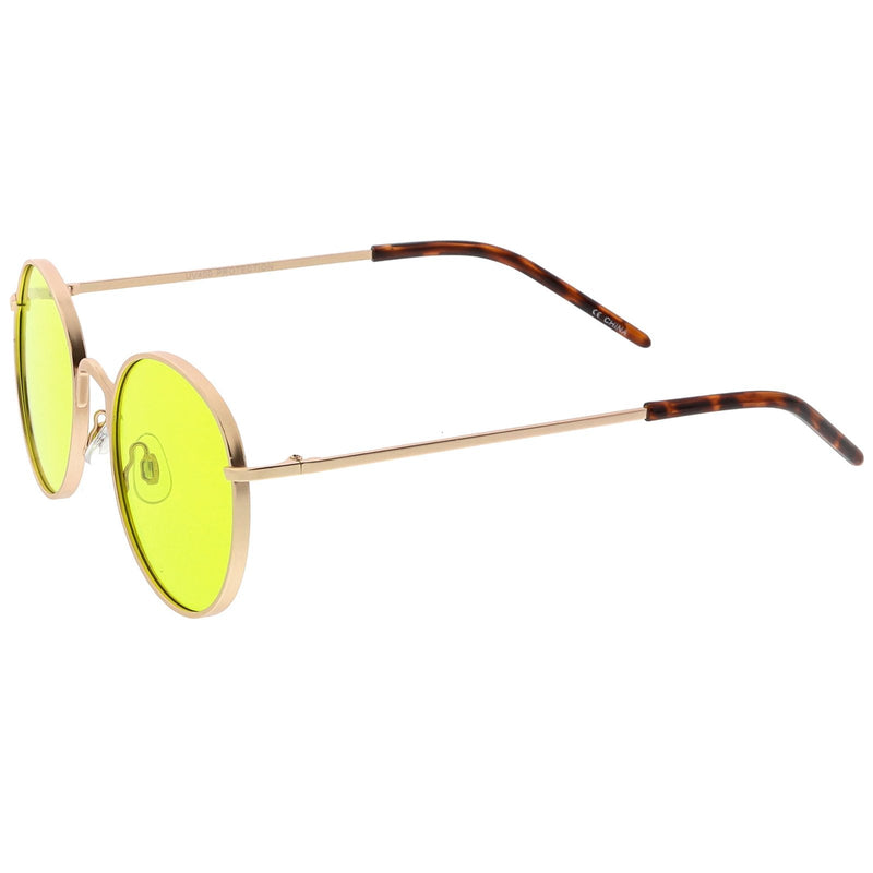 zeroUV Retro Fashion Round Color Tone Colors Flat Lens Sunglasses C437 Sunglasses
