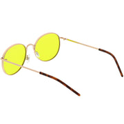 zeroUV Retro Fashion Round Color Tone Colors Flat Lens Sunglasses C437 Sunglasses