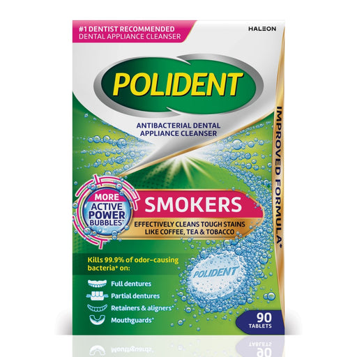 Polident Polident Smokers Antibacterial Dental Appliance Cleanser Tablets Oral Care
