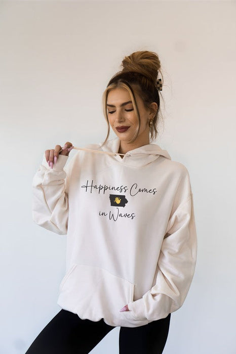 Happiness Comes in Waves Hoodie Sweatshirt