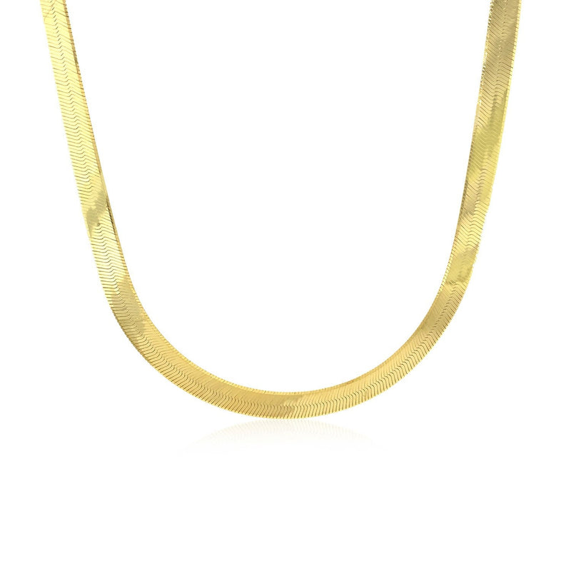 Bids.com 6.0mm 14k Yellow Gold Super Flex Herringbone Chain Necklaces