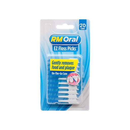 RM Oral RM Oral Ez Floss Picks 20 Count, Blue Dental Floss