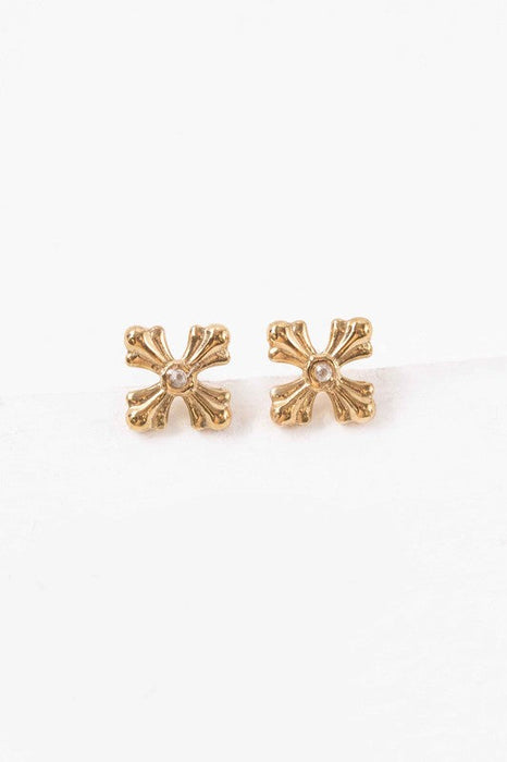 Small Cross Stud Earrings