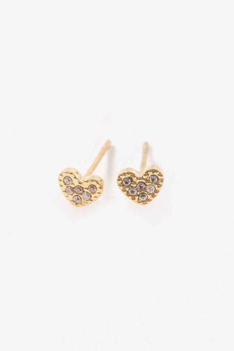 Sparkle Heart Charm Earrings