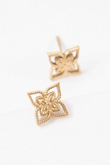 Star Flower Stud Earrings