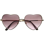 zeroUV Cute Metal Heart Shape Rainbow Color Lens Sunglasses 9205 Sunglasses