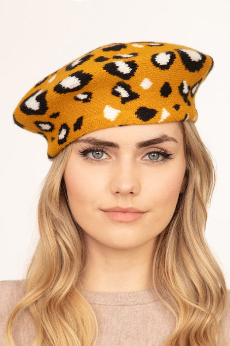 Leopard Stretchy Beret