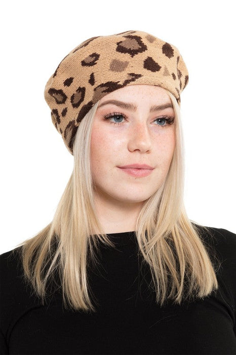 Leopard Stretchy Beret