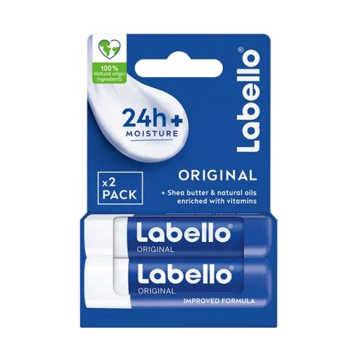 Labello Labello Original 24h Moisture Lip Balm (U) 2x4,8g, Balzam Na Pery Duo Lip Balms & Treatments