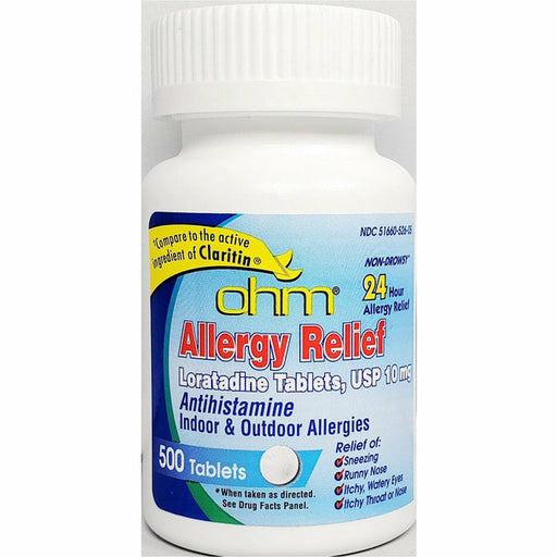 Ohm Ohm 24 Hour Allergy Relief Tablets, Compare To Claritin Hot & Cold Therapies