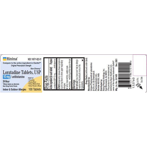 Rising Rising Pharma Allergy Relief Tablets, Compare To Claritin Health & Beauty