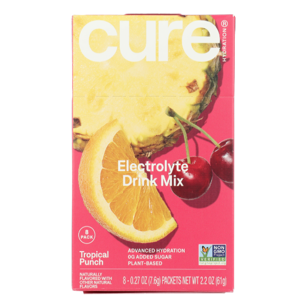 Cure Cure Hydration Electrolyte Drink Mix – Tropical Punch Powdered Beverage Mixes