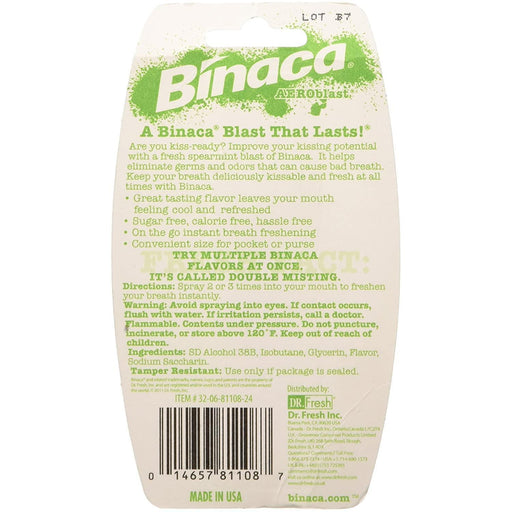 Binaca Binaca Aerosol Breath Spray, SpearMint Breath Spray Light Gray