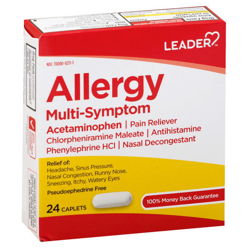 Leader Leader Allergy Multi-Symptom Caplets Medicine & Drugs