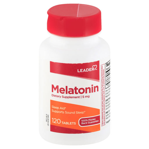 Leader Leader Melatonin Dietary Supplement 5 Mg Tablets Vitamins & Supplements