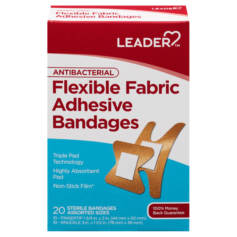 Leader Leader Adhesive Bandages, Flexible Fabric, Antibacterial Medical Tape & Bandages