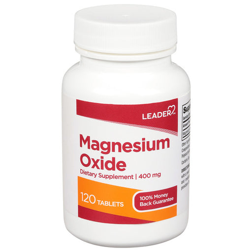 Leader Leader Magnesium Oxide 400 mg – High Potency Supplement, 120 Tablets Vitamins & Supplements
