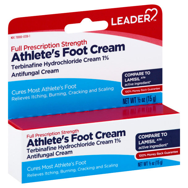 Leader Leader Athletes Foot Cream, Full Prescription Strength, 0.5 Oz Foot Care