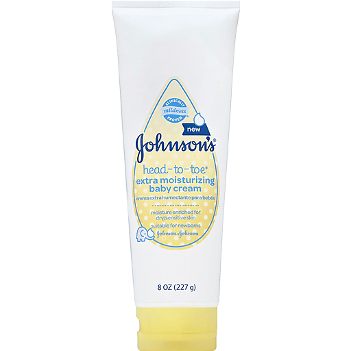 Johnson's Johnson's Head-to-Toe Extra Moisturizing Baby Cream, 8 Oz Lotion & Moisturizer Lavender