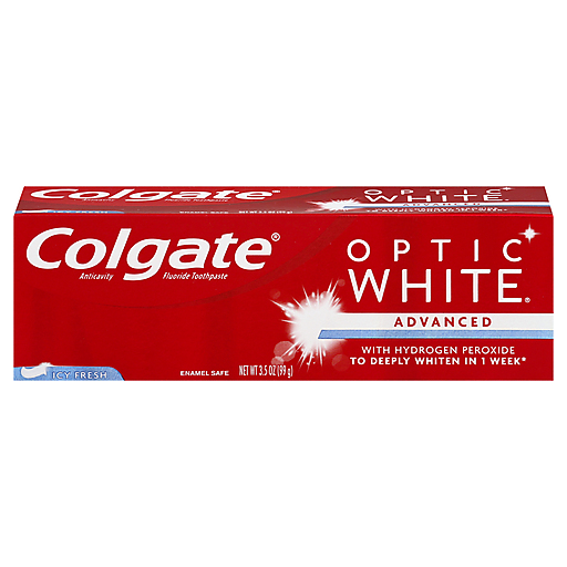 Colgate Colgate Optic White Advanced Anticavity Fluoride Toothpaste, Icy Fresh, 3.5 Oz Toothpaste